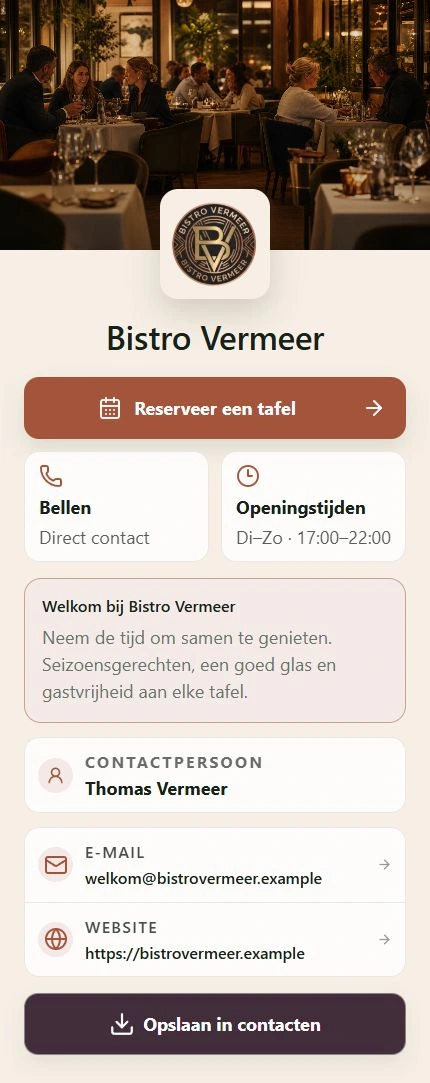 Gastvrij reserveren-template